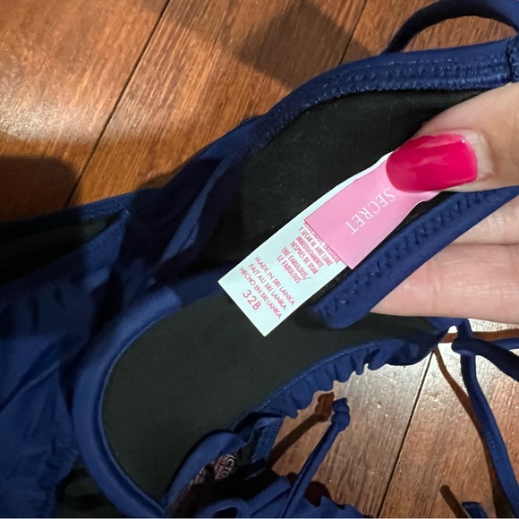 Victoria’s Secret Push Up Bathing Suit Bikini Set Blue Sz. 32B / S - Picture 3 of 3